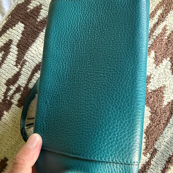 Coach Teal Leather Shoulder Bag - Picture 3 of 6